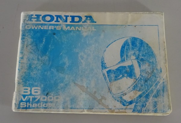 Owner's Manual / Handbook Honda Shadow VT 700 C from 1985