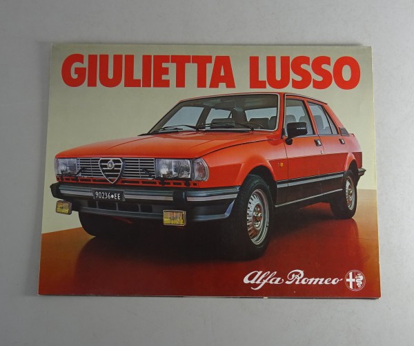Prospekt / Broschüre Alfa Romeo Giulietta Lusso 1,6 / 1,8 / 2,0 Typ 116 1983