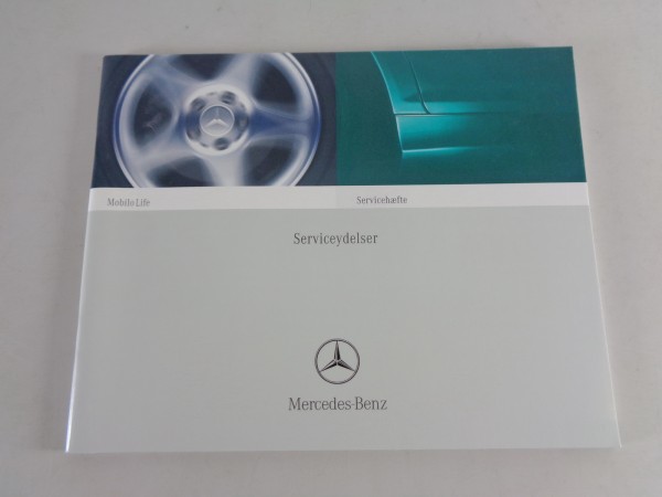 Scheckheft Mercedes Benz SLK, CLK, SL, CL, etc. von 04/2002 Dänisch
