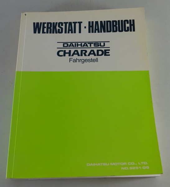 Werkstatthandbuch Daihatsu Charade G100 Baujahre 1987 - 1994 Stand 1987
