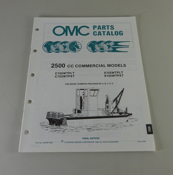 Teilekatalog Johnson Evinrude Outboards 2500 CC Commercial Models Stand 5/1988