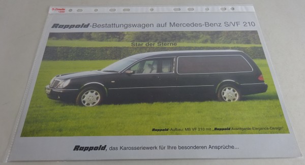 Prospekt Mercedes - Benz W210 Bestattungswagen von Rappold Stand 1997