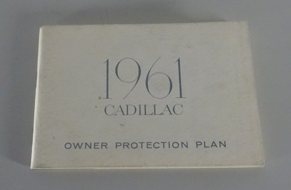 Scheckheft / Owner Protection Plan Cadillac from 1961