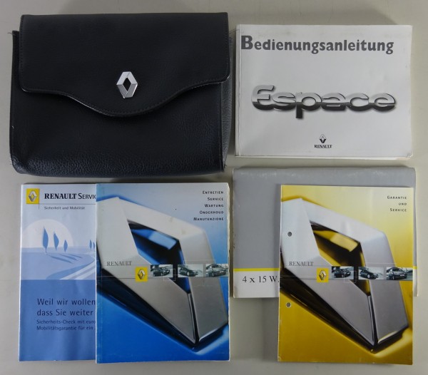Bordmappe mit Betriebsanleitung Renault Espace III Typ JE Stand 2000