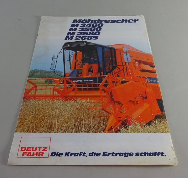 Prospekt / Faltprospekt Deutz-Fahr Mähdrescher M 2480 / M 2580 etc. Stand 2/1980