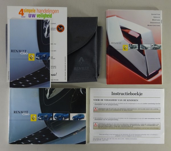 Bordmappe + Betriebsanleitung / Handbuch Renault Clio II von 01/2002