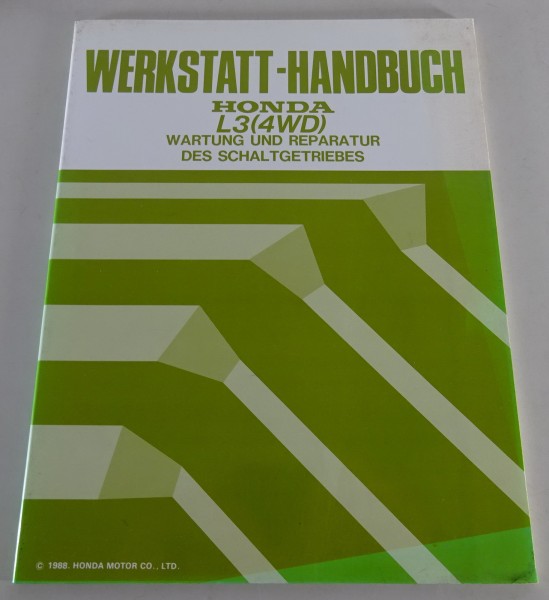 Werkstatthandbuch Honda L3 (4 WD) Schalt Getriebe Wartung und Reparatur 03/1988