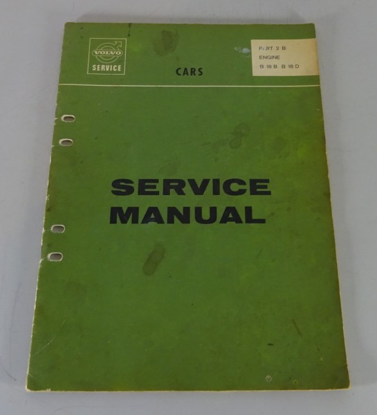 Workshop Manual / Service Manual Volvo Amazon P120 Engine B18 B / D from 1965