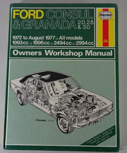 Reparaturanleitung Haynes Ford Consul + Granada 2,0/2,5/3,0 Liter Bj. 1972-1977