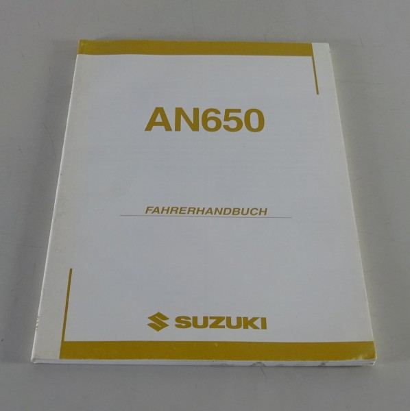 Betriebsanleitung / Handbuch Suzuki AN 650 Burgman von 07/2003