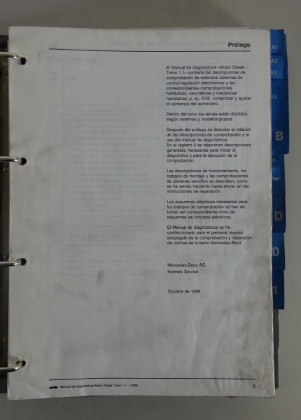 Manual de diagnóstico de motores diesel Mercedes Benz W210/W202/W124 desde 1999