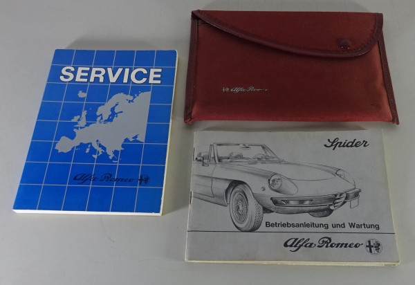 Bordmappe + Betriebsanleitung Alfa Romeo Spider Fastback Typ 115 Stand 01/1981