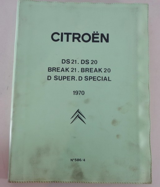 Werkstatthandbuch / Technisches Datenbuch Citroen DS, Break 20/21 D Super 1970