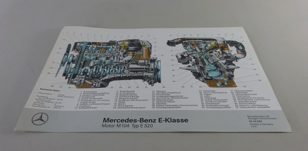 Schnittbild Mercedes-Benz E-Klasse E 320 W124 Motor M 104 Stand 03/1993