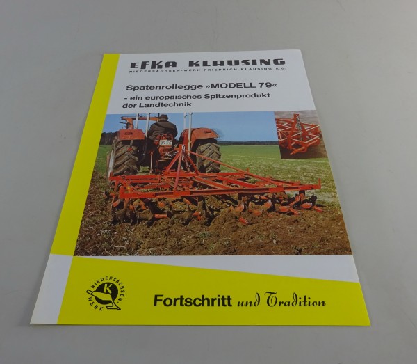 Prospektblatt / Broschüre Efka Klausing - Spatenrollegge "Modell 79" von 05/1979