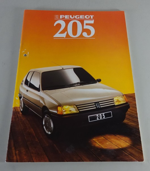 Prospekt / Broschüre Peugeot 205 Stand 1988