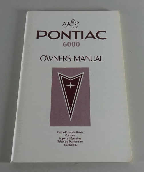 Owner´s Manual / Handbook Pontiac 6000 Stand 1983