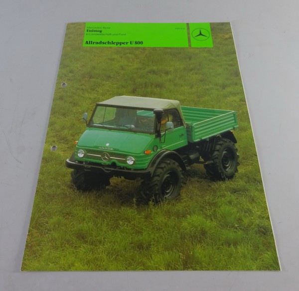 Prospekt / Broschüre Mercedes-Benz Allradschlepper Unimog U 800 Stand 04/1980