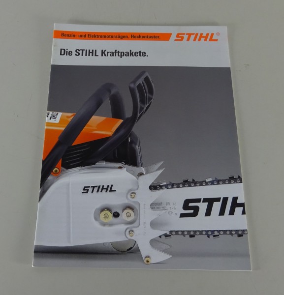 Prospekt / Broschüre Stihl Programm Benzin- & Elektromotorsägen Stand 2002