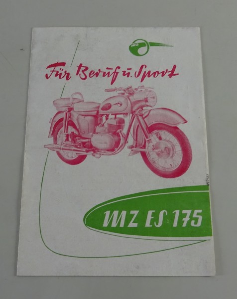 Prospekt / Broschüre / Datenblatt Motorrad MZ ES 175 Stand 1956
