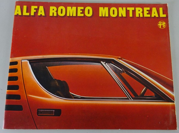 Prospekt / Broschüre Alfa Romeo Montreal Stand 1970