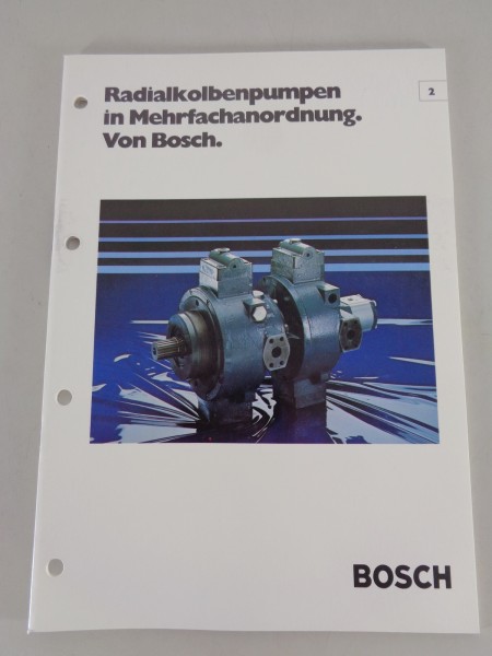 Prospekt / Technische Info Bosch Radialkolbenpumpe in Mehrfachanordnung 02/1979