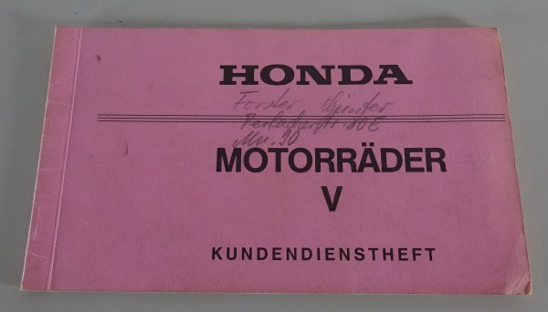 Scheckheft / Kundendienstheft Honda VF 750 Stand 05/1983
