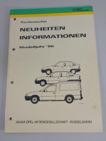 Technische Neuheiten und Änderungen Opel Fahrzeuge Modelljahr 1986