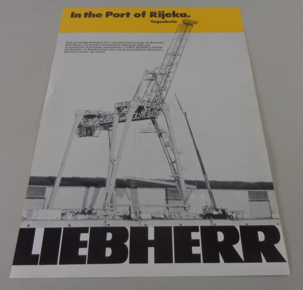 Prospekt / Broschüre Liebherr In the Port of Rijeka von 04/1977
