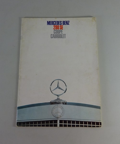 Prospekt / Broschüre Mercedes-Benz 280 SE Cabriolet / Coupé | W111 Stand 12/1967