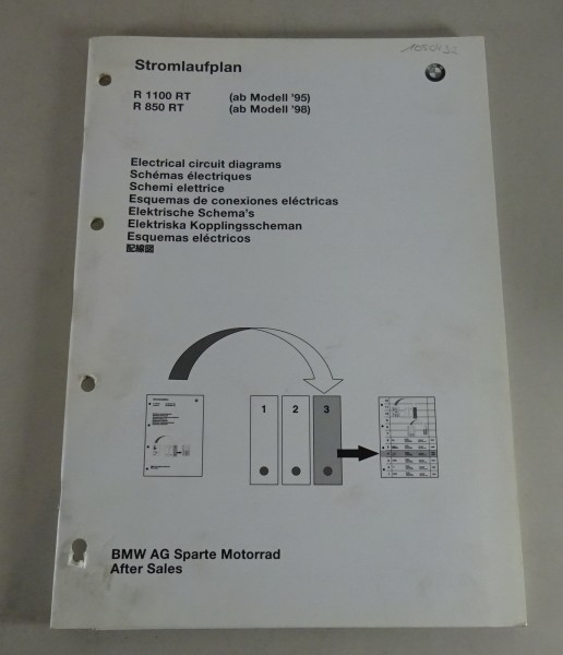 Werkstatthandbuch Stromlaufpläne BMW R 1100 RT ´95 / R850 RT ´98 Stand 05/1999