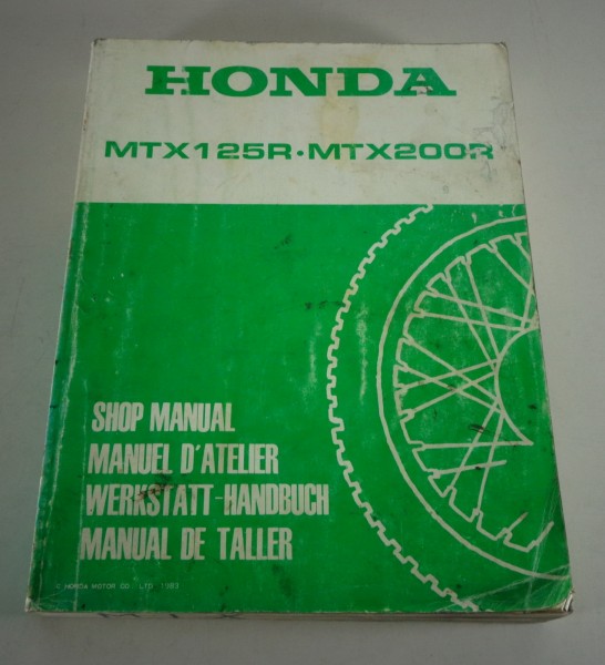 Werkstatthandbuch / Workshop Manual Honda MTX 125 R JD01 / MTX200R MD 07 v. 1983