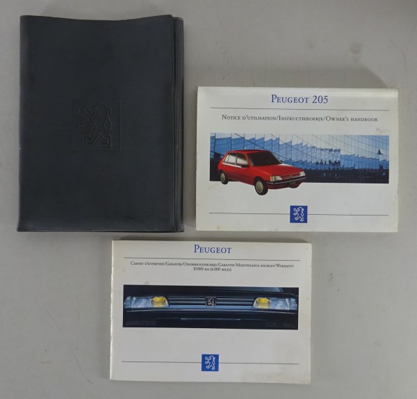 Owner's Manual + Wallet Peugeot 205 incl. GTI von 06/1992