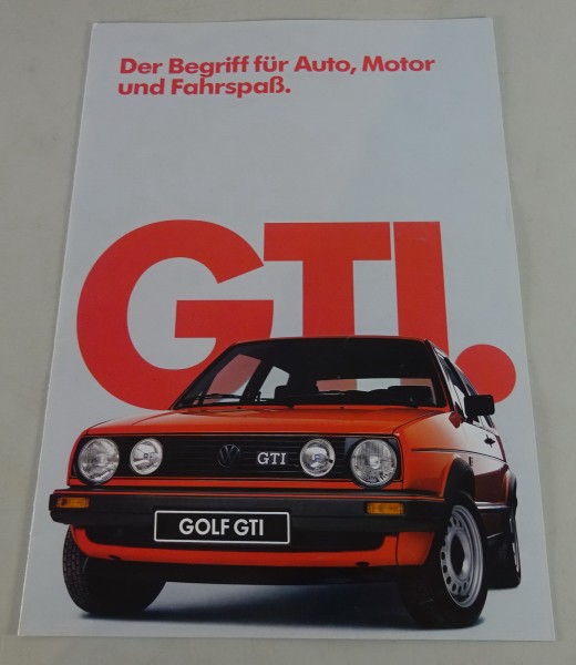Prospekt / Broschüre VW Golf II GTI Stand 01/1985
