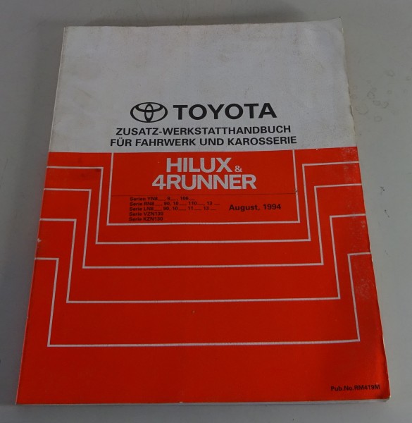 Werkstatthandbuch Toyota Hilux / 4 Runner Karosserie Fahrwerk Stand 08/1994