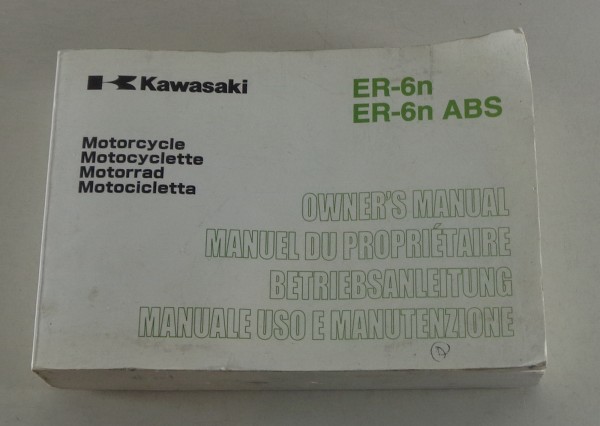 Betriebsanleitung / Owner's manual Kawasaki motorcycle ER-6n Stand 2006