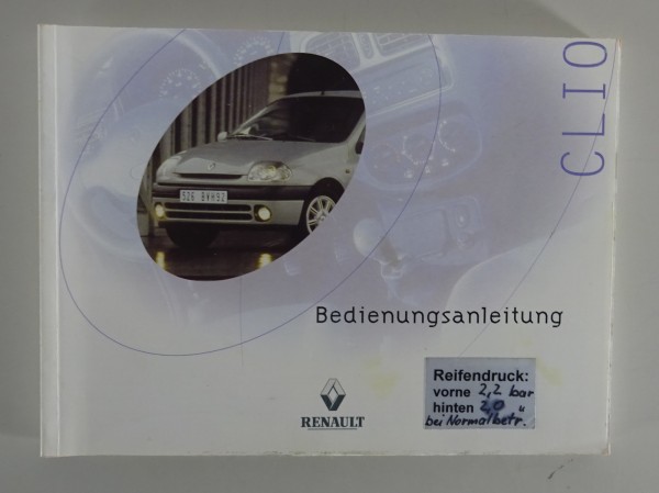 Betriebsanleitung / Handbuch Renault Clio Stand 01/2000