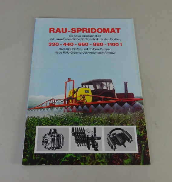 Prospekt / Broschüre RAU Spridomat 330 / 440 / 660 / 880 / 1100 Stand 9/1976