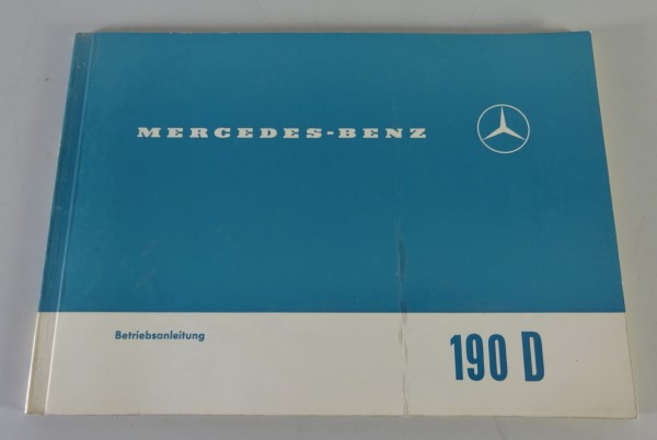 Betriebsanleitung / Handbuch Mercedes-Benz 190Dc W110 Heckflosse Stand 06/1962