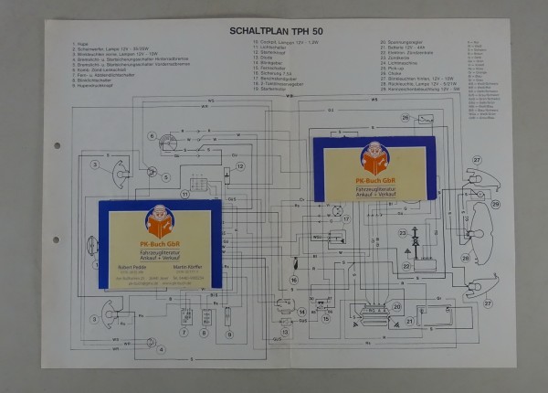 Schaltplan / Verdrahtung / Elektrik Piaggio TPH 50 Typhoon Roller