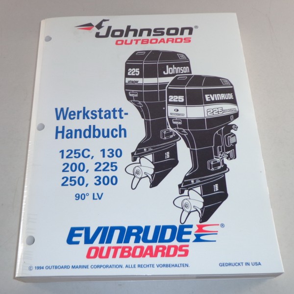 Werkstatthandbuch Johnson Bootsmotor Leistung 125 130 200 225 250 300 PS v. 1994