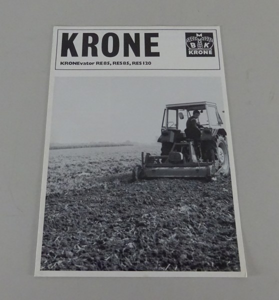 Prospekt / Broschüre Krone Ackerfräsen RE + RES Stand 03/1984