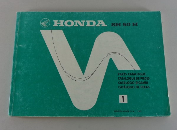 Teilekatalog / Parts Catalog Honda SH 50 H Scoopy Stand 1987