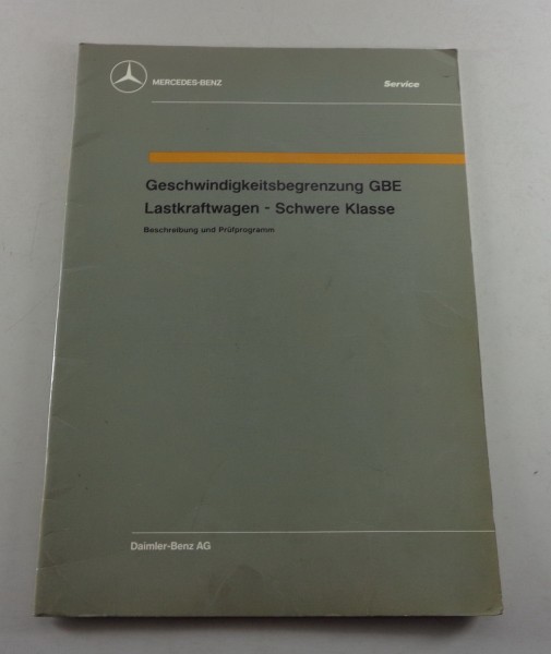 Werkstatthandbuch Einführung Mercedes Benz LKW Geschwindigkeitsbegrenzung GBE SK