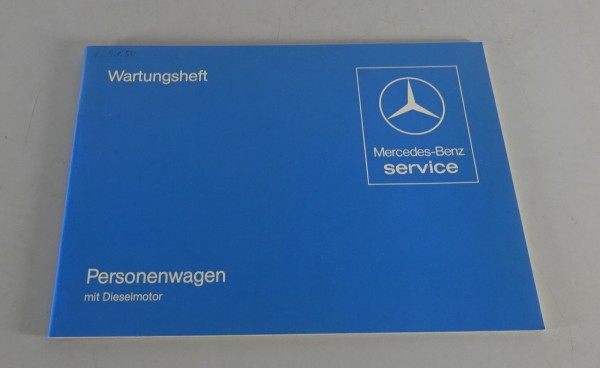 Scheckheft Mercedes Benz W123 Diesel blanko ohne Einträge von 12/1981
