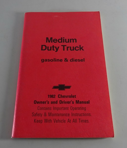 Owner´s Manual / Handbook Chevrolet Medium Duty Truck Stand 1982