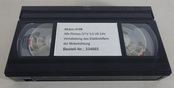 VHS Kassette Video Schulung Alfa Romeo GTV 3.0 V6 24V Verkabelung Elektrolüfter