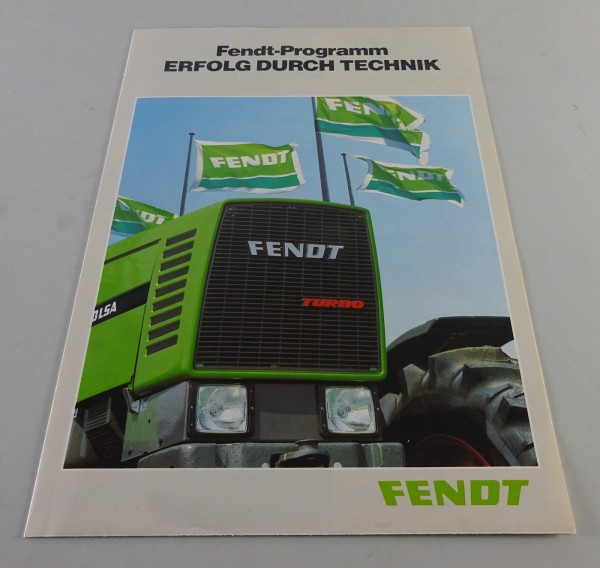 Prospekt / Prospektposter Fendt - Programm Erfolg durch Technik Stand 11/1986