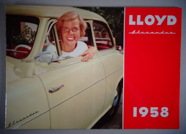 Prospekt / Broschüre Lloyd Alexander Englisch Original von 1958
