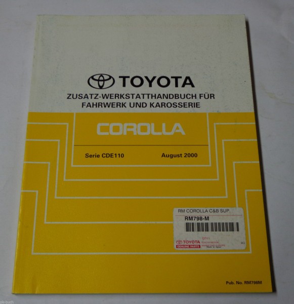 Werkstatthandbuch Toyota Corolla Karosserie / Bremsen / Klimaanlage, St. 08/2000